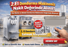 İkinci El Dondurma Makineleri, Dondurma Reyonu ve Süt Kaynatma Kazanı Alınır