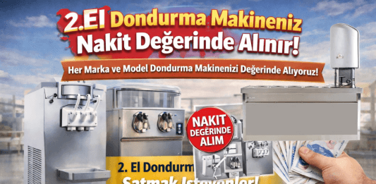 İkinci El Dondurma Makineleri, Dondurma Reyonu ve Süt Kaynatma Kazanı Alınır